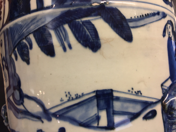 Een Chinese blauw-witte wierookbrander, Ming, Wanli