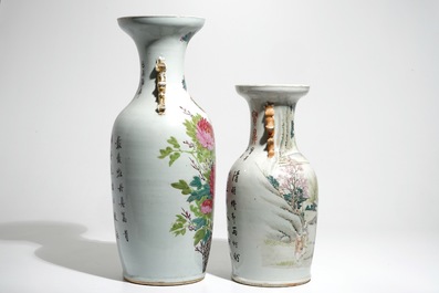 Two Chinese qianjiang cai vases, 19/20th C.