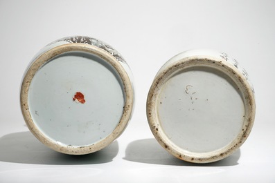 Two Chinese qianjiang cai vases, 19/20th C.
