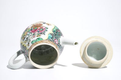 A fine Chinese famille rose teapot and cover, Yongzheng