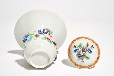 A Chinese famille rose ladies' spittoon and cover, Yongzheng