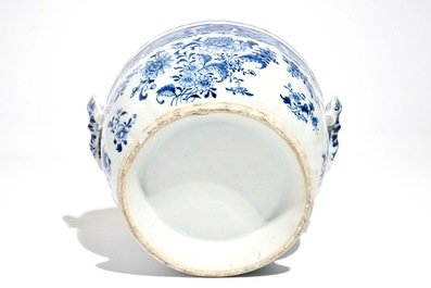 A Chinese blue and white two-handled wine cooler, Qianlong