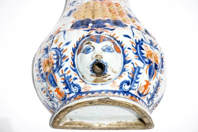 A Chinese Imari style wall fountain and cover, Kangxi