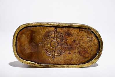 Un mod&egrave;le de Yama Dharmaraja en bronze dor&eacute;, Tibet, 18&egrave;me