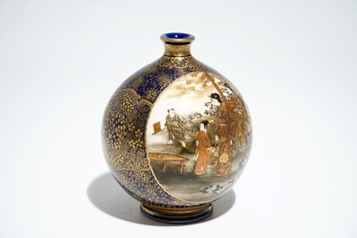 A fine Japanese Satsuma Kinkozan vase, Meiji, 19th C.
