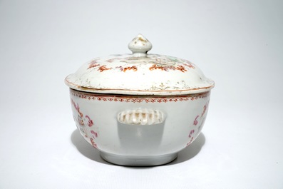 A Chinese famille rose Meissen style tureen and cover, Qianlong