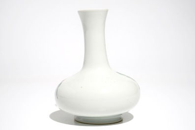 A Chinese famille rose Hehe Er Xian brothers vase, Qianlong mark, 20th C.