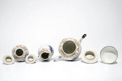 A Chinese Dutch market armorial part-tea service, Qianlong