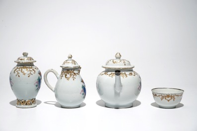 A Chinese Dutch market armorial part-tea service, Qianlong