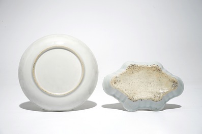 A Chinese Dutch market armorial part-tea service, Qianlong