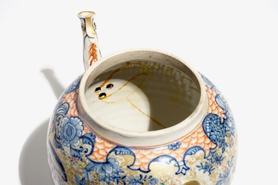 Two large Chinese famille rose teapots and covers, Qianlong