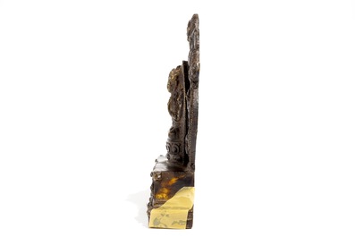 Een Sino-Tibetaans bronzen boeddhistisch schrijn, 19e eeuw