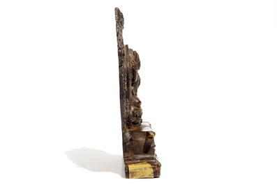Een Sino-Tibetaans bronzen boeddhistisch schrijn, 19e eeuw