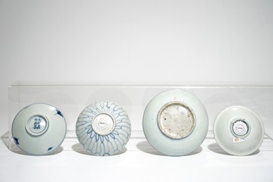 A group of Chinese blue and white wares, Ming