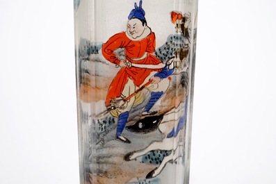 A Chinese inside-painted glass snuff bottle, 20th C.