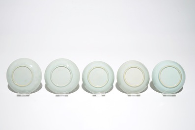 Vijftien sets Chinese blauwwitte koppen en schotels, Kangxi/Qianlong