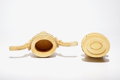 Un grand br&ucirc;le parfum en ivoire sculpt&eacute;, Chine, 19/20&egrave;me