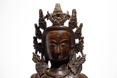 Un grand mod&egrave;le du Bouddha Dipankara, N&eacute;pal, 18/19&egrave;me