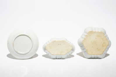 A Chinese milk and blood 32-piece miniature tea set, Qianlong