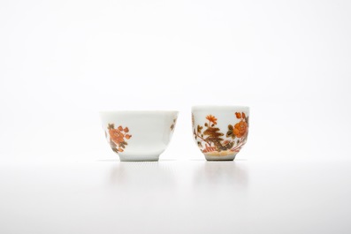 A Chinese milk and blood 32-piece miniature tea set, Qianlong