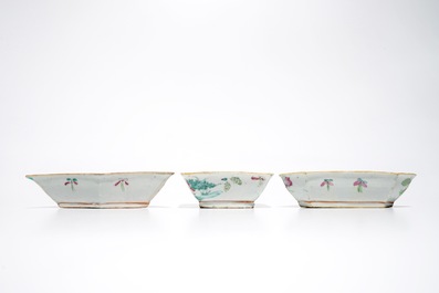 Un service &agrave; mendiants en porcelaine de Chine famille rose, 19&egrave;me