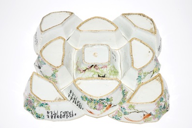 Un service &agrave; mendiants en porcelaine de Chine qianjiang cai, 19&egrave;me