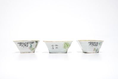 Un service &agrave; mendiants en porcelaine de Chine qianjiang cai, 19&egrave;me