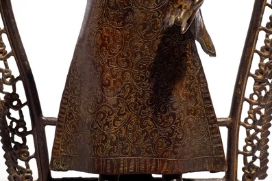 Un grand mod&egrave;le du Bouddha Dipankara, N&eacute;pal, 18/19&egrave;me