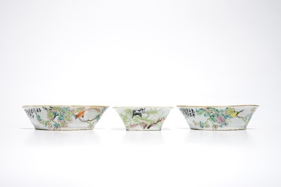 Un service &agrave; mendiants en porcelaine de Chine qianjiang cai, 19&egrave;me