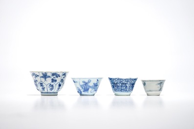 A group of Chinese blue and white wares, mostly Kangxi