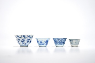 A group of Chinese blue and white wares, mostly Kangxi