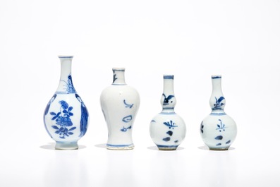 A group of Chinese blue and white wares, mostly Kangxi