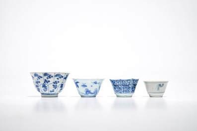 A group of Chinese blue and white wares, mostly Kangxi