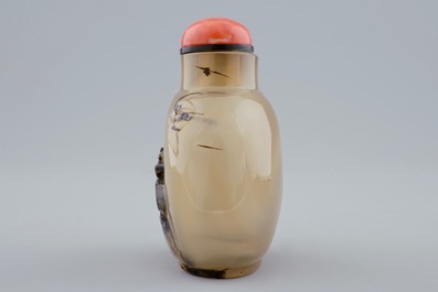 A fine Chinese agate snuff bottle, 18/19th C.
