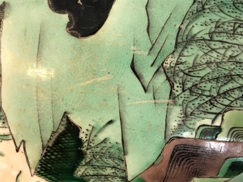 Deux vases en porcelaine de Chine famille verte, 19/20&egrave;me