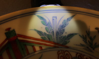 A Chinese doucai "Deer" dish, Chenghua mark, Yongzheng