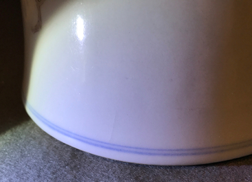 A Chinese wucai gu vase, 19/20th C.