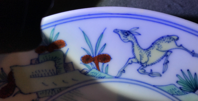 A Chinese doucai "Deer" dish, Chenghua mark, Yongzheng