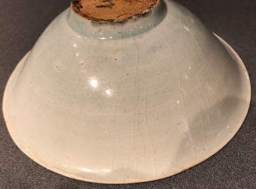 A Chinese qingbai bowl with underglaze design of fish, Song