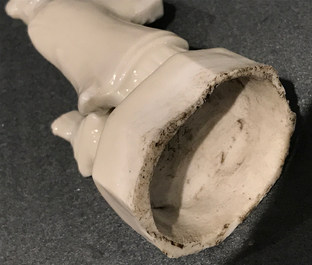 Quatre figures en porcelaine blanc de Chine de Dehua, Kangxi et post&eacute;rieur