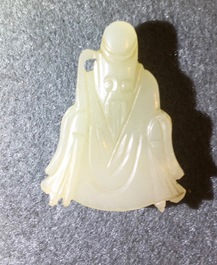 Four Chinese jade carvings, 19/20th C.