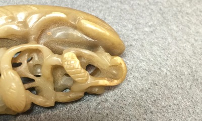 Four Chinese jade carvings, 19/20th C.