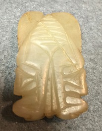 Four Chinese jade carvings, 19/20th C.