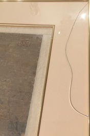 A Chinese horizontal floral subject painting on paper, 18/19th C.