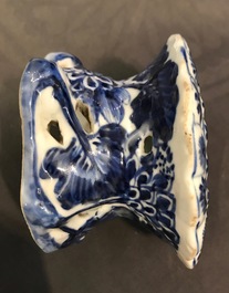 Three Chinese blue and white salts, Kangxi