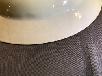 A pair of Chinese famille rose cherrypickers plates, Qianlong