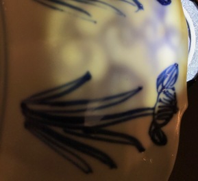 A pair of Chinese blue and white plates with fine landscapes, Kangxi