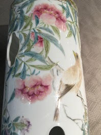 Four Chinese qianjiang cai and famille rose vases, 19th C.