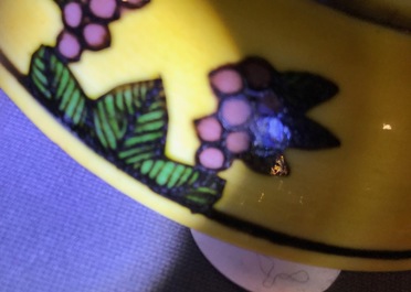 A Chinese yellow-ground dragon saucer dish, Kangxi