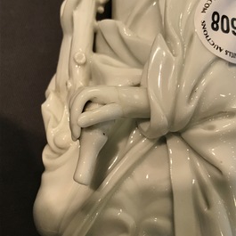 Een Chinees Dehua blanc de Chine model van de onsterfelijke Li Tieguai, 19e eeuw